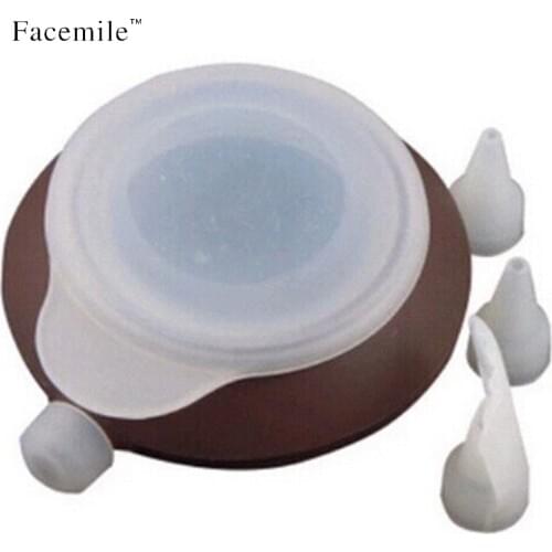 Silicone Fondant Decorating Baking Macaron Decorating Pen Pastry Cream Cake Muffin 3 Nozzle Set Kit