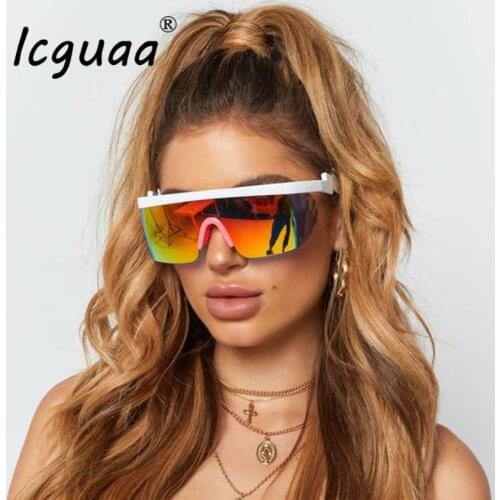 Sexy woman fashion 2019 Onepiece Sunglasses women Luxury Oversized sunglasses women sun glasses men ladies shades oculos de sol