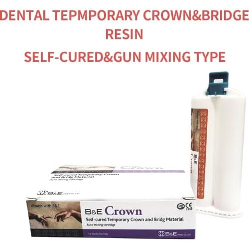 Dental Temporary Crown Bridge Self Cured Resin 1:1 Ratio Prosthetic Temp Materials Products Tools Composite Gun Mixing 50ml