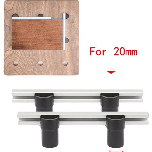Woodworking Baffle With Adjustable Block Aluminum Alloy Positioning Plate Fixed Planing Stops Clamping For 20MM Hole Workbench