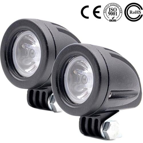 2PCS 10W 1000LM Motorcycle LED Headlight Fog Light Lamp Auxiliary Light For Automobile Car SUV Work Spot Light 12V 24V 6000K