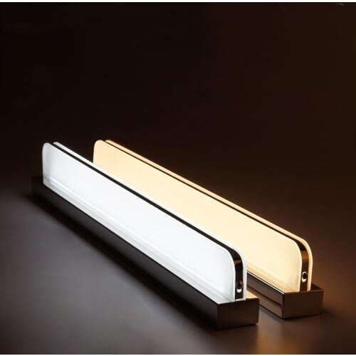 Nordic LED Mirror Headlight Bathroom Washroom Lamps Decoration Indoor Lighting 14/16/20W 62/72/92cm AC110-240V Stainless Steel