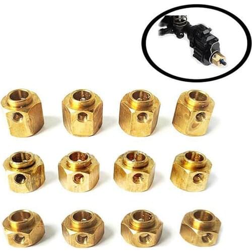 4pcs 12mm Hex Wheel Hub Extended Adapter Lengthened Combiner for 1/10 Traxxas TRX4 Defender RC Car Accessories
