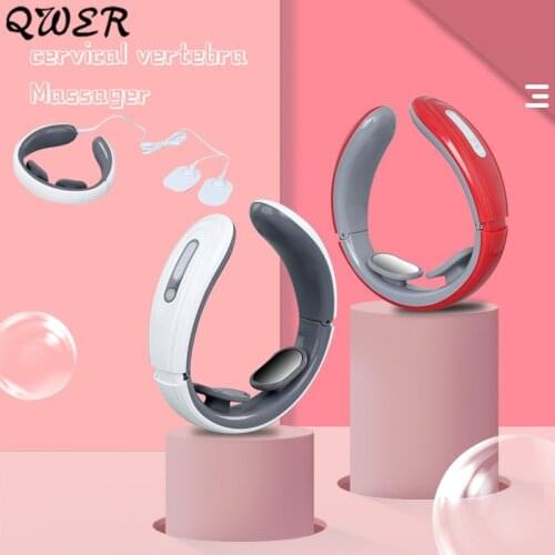 Smart Electric Neck Shoulder Massager Low Frequency Magnetic Therapy Pulse Neck Protect Vertebra Physiotherapy Pain Relief Tool