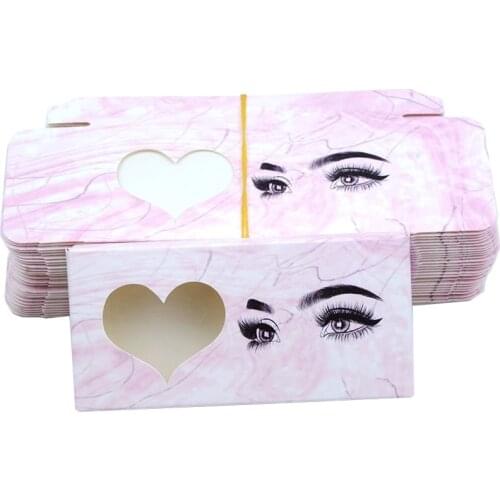 Eyelash Packaging Box False Lashes Makeup Rectangle Colorful Eyelashes Emptyp Paper Case Cardboard Vendor Wholesale Lash Package