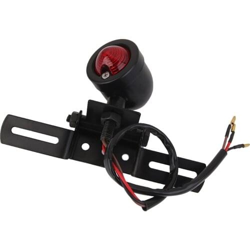 Motorbike ATV Tail Brake Light License Plate Holder for Bobber Cafe