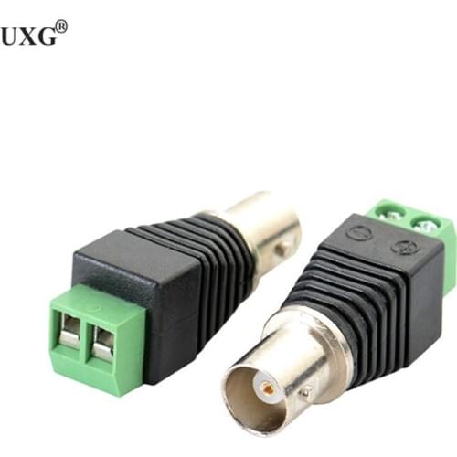 1PCS BNC Female to Screw Terminal Connector Adapter for Balun CCTV Surveillance Camera Accessories RG59 RG6 Video Coaxial Cable