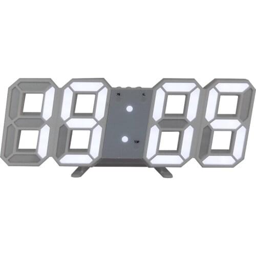 3D LED Digital Wall Clock Alarm Date Temperature Automatic Backlight USB Power Table Desktop Home Decoration Stand Hang Clock