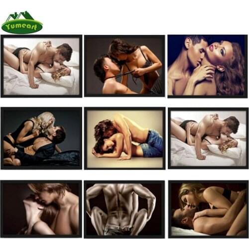YUMEART DIY 5D Diamond Painting Cross StitchKissing Lover Diamond Embroidery Portrait Full Square Mosaic Painting Wedding Gift