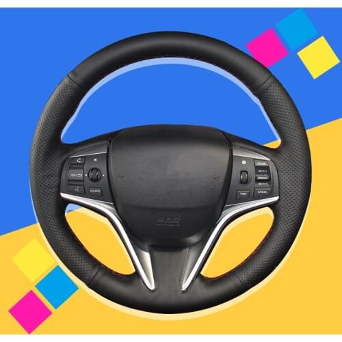 Auto Braid On The Steering Wheel Cover for Honda Spirior 2015-2017 Hand Stitched DIY Car Covers Interior Accessories Car-styling