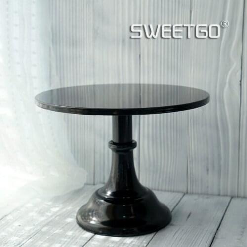 Black Metal Wedding Decorative Dessert Cake Stand with 8 in / 10 in Plate