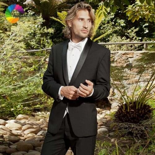 Black Men Suit For Wedding Suits Bridegroom Groom Blazer Custom Made Slim Fit Casual 2018 Tuxedo Best Man Terno Masculin 2Pieces