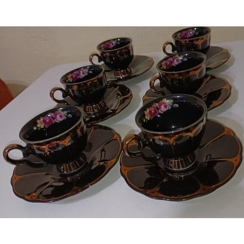 DOLBOVI 12 Piece Acar Plus Porcelain Turkish Coffee cup White teaware cup tea handmade bowl beautiful mugs turkish tea set vintage Saucer creative Latte Cup free shipping products service coffee Weights undefined kubki