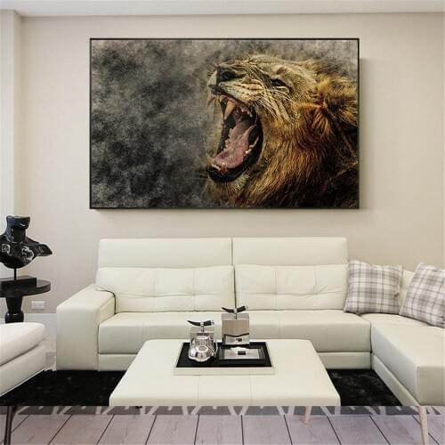 Home Decor Wall Picture Canvas Painting Predator Poster Muzzle Lion Painting oil Canvas Pictures For Living Room Wall Art