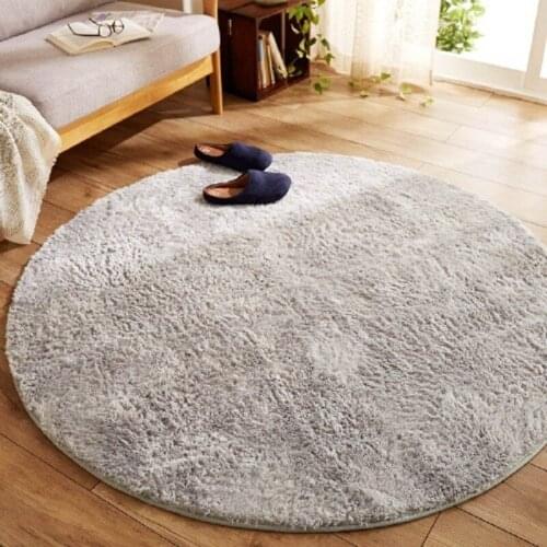Home Living Room Thicken Tea Table Fluffy Carpet for Faux Fur Carpet for Kids Bedroom Computer Chair Round Carpets