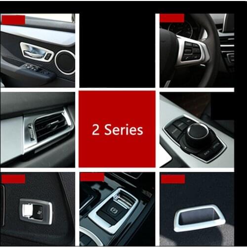 Chrome ABS Car Door Audio Speaker Circle Cover Trim For BMW 2 Series Active Tourer 218i 220i P File Button Frame Decoration
