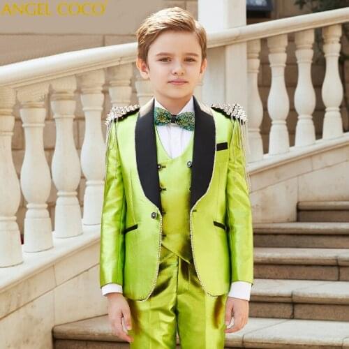 Boys Suits For Weddings Flower Boys Kids Tuxedo Boy Suits Sets Formal celebrity Pageant Dresses For Children Toddler Boy Costume
