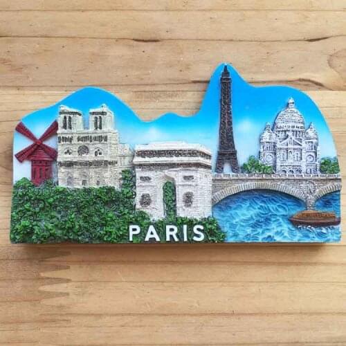 Europe and France travel to commemorate the romantic tour of Paris tourism collection magnetic stickers