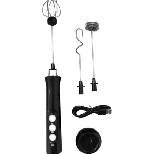 1 Set Of Milk Frother Kit USB Rechargeable Milk Frother Handheld Low Decibel Electric Three Speed Adjustable Household Tool