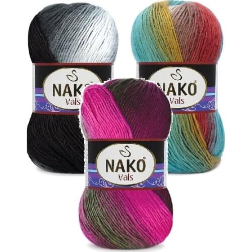 Nako Vals Yarn 100gr 240m %100 Premium Acrylic Knitting Crochet Winter Autumn Beanie Shawl Cowl Scarf Women Men DIY