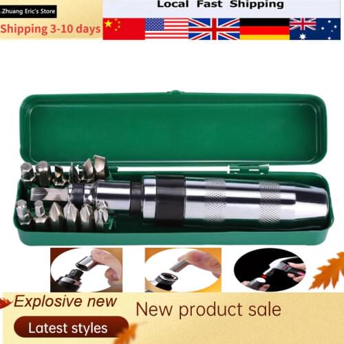 14pcs/set Impact Screwdrivers Bits Chrome Steel Reversible Hex Socket Screwdriver Bits Repair Tools With Metal Box
