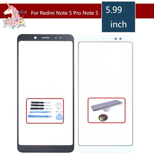 Original For Xiaomi Redmi Note 5 Pro Note 5 Note5 Touch Screen Panel Front Outer Glass Lens Touchscreen NO LCD Without Digitizer