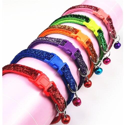 8 Color Cute Bell Collar For Cats Dog Collar Teddy Bomei Dog Cartoon Funny Footprint Collars Leads Cat Accessories Animal Goods