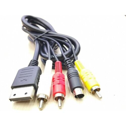 FZQWEG Nickel Plating Plug Audio Video Cable for SEGA DreamCast DC for Sega Dreamcast System Console RCA S-Video AV Cord TV Wire