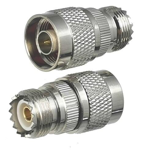 10pcs Connector Adapter N Male Plug to UHF SO239 Female jack RF Coaxial Converter Straight New