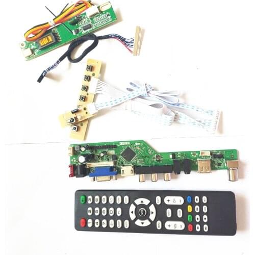 For N154C2-L01/L02 LCD monitor keyboard+Remote+Inverter T.V56 drive board LVDS 1CCFL 30Pin HDMI-Compatible VGA USB AV RF