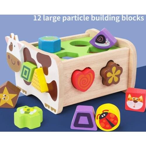 Baby Educational Toy Building Blocks Wooden Box Shape Sorter Geometric Shape Matching Intellectual Car Game Childrens Toys