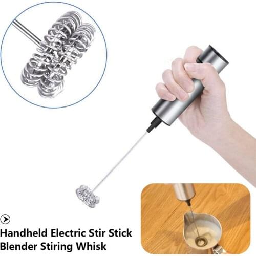 Handheld Electric Stir Stick Blender Stainless Steel Milk Frother Foamer Agitator Mixer Kitchen Coffee Stirrer Maker Tool