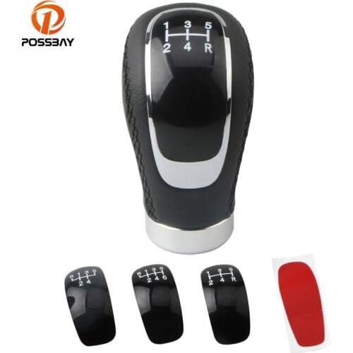 5/6 Speed Car Gear Shift Knob Manual Transmission Universal 5/6 Speed with 3 Style Cap Shifter Lever for BMW Auto Interior Parts