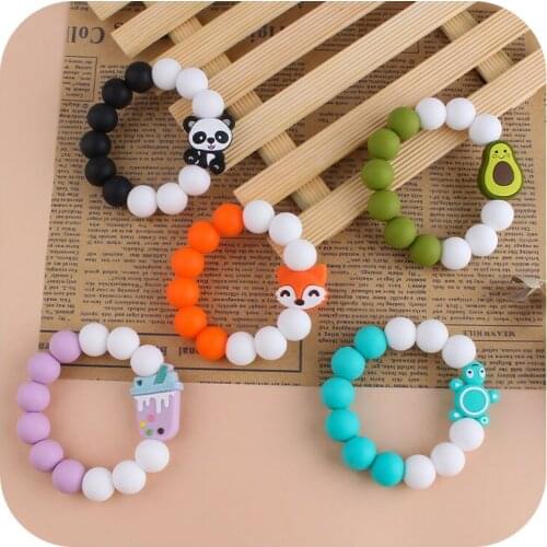 Chenkai 50PCS BPA Free Baby Silicone Pacifier Ring Teether Tortoise Teething Food Grade For DIY Nursing Pacifier Chain Gifts