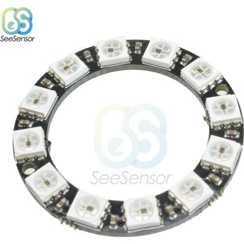 RGB LED Ring 12 Bits LEDs WS2812 5050 RGB LED Ring Lamp Light with Integrated Drivers For Arduino DIY Kit