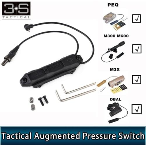 Elemennt Softair Tactical Augmented Pressure Double Switch Weapon Light Remote Switch For AN PEQ 15 M3X Dbal M300 M600DF M720V