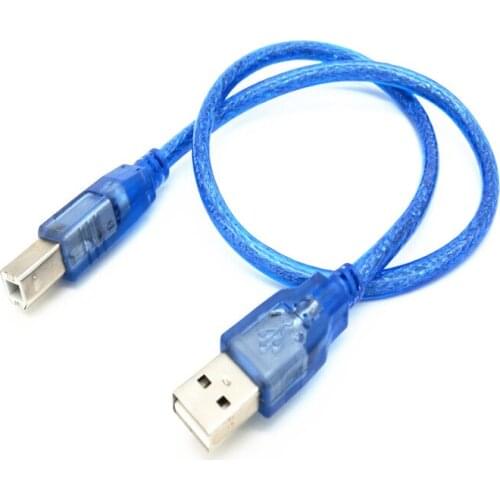 USB2.0 Extension Print Cable usb2.0A Male to B Male Digital cables for Scanner Printer HDD High Speed Transparent Blue