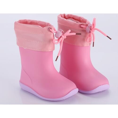 All Seasons Rain Boots Kids Waterproof Rubber Children Boots Patch Non-Slip Baby Water Shoes Baby Girls Boots Children Sneakers
