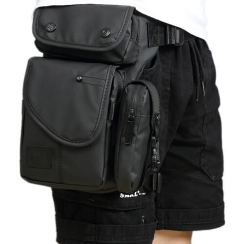 High Quality Men Waterproof Nylon/Canvas Waist Fanny Pack Travel Cross Body Shoulder Motorcycle Ride Hip Bum Belt Drop Leg Bag