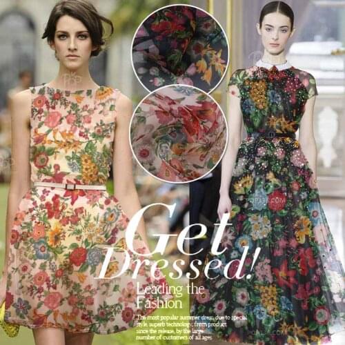 High Quality New Rawsilk Organza Clothes Diy Jumpsuit Full Dress Fabric Silk Chiffon Fabric Textile Tulle Roll tissu