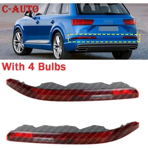 1PCS Car Left or Right Side Rear Bumper Light with 4 Bulbs Lower Tail For Audi Q7 2016 2017 2018 Car-styling