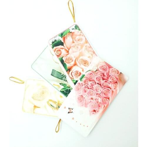10pcs/lot Romantic flower series Small Cards gold line gift card message Greeting Card Birthday Gift Message Cards 10.7X5.7CM
