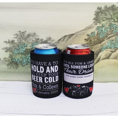 100pcs Wedding Custom Can Cooler Personalized Wedding Favor Party Gift Anniversary Favor Engagement Favor Neoprene Stubby Holder