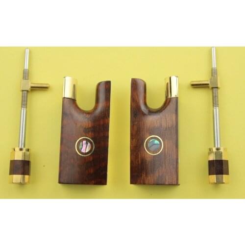 2pcs violin bow bow frot.4/4 snakewood violin bow accessories