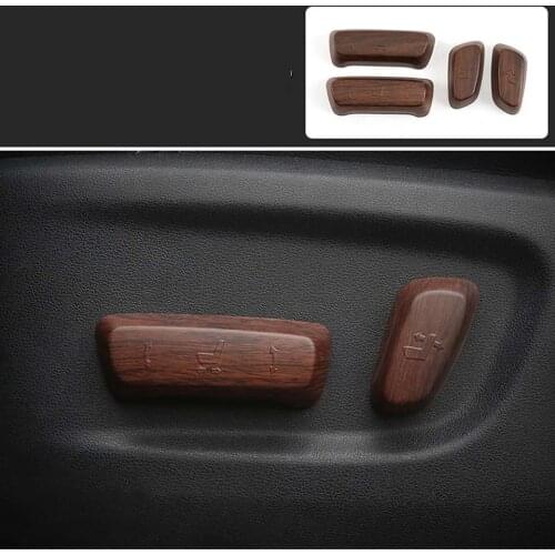 For Toyota Land Cruiser Prado FJ150 2018 2019 ABS Pattern Seat Adjustment Knob Trim Cover Car Styling Accessories 4pcs
