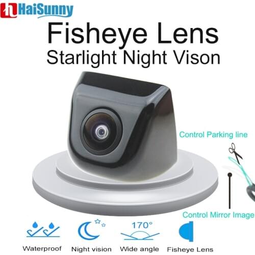 Car Fisheye Lens CCTV Camera Starlight Night Vision 170 Degree HD Sony Metal Body Back Rear View Camera For Car Monitor Android