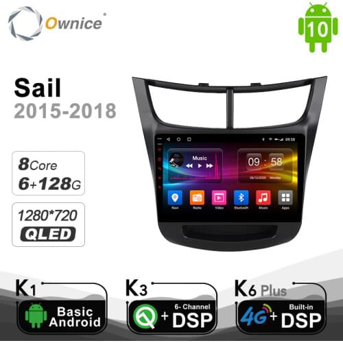 6G+128G Ownice 8core Car PC Android 10.0 GPS Radio navigation for Chevrolet Sail 2015 2016 2017 2018 4G LTE DSP SPDIF1280*720