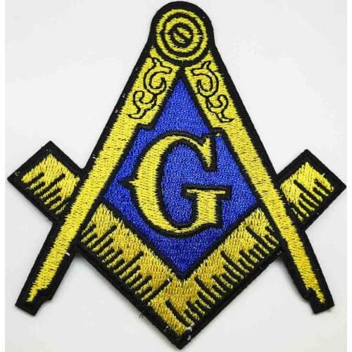Free Mason Iron On Patch Embroidered Clothes Patch For Clothing Clothes Stickers Garment Apparel Accessories