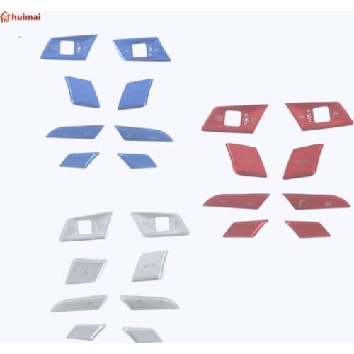 For Audi A3 8P S3 A4 B9 A5 S4 S5 Car styling steering wheel switch buttons Trim Frame Covers stickers Auto Interior Accessories