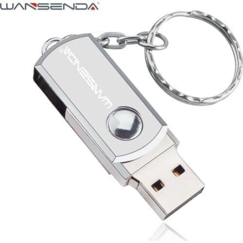 New WANSENDA USB 2.0 Flash Drive Rotation Pen Drive 8GB 16GB 32GB 64GB Memory Stick 128GB Pendrive Thumbdrive with Key Ring